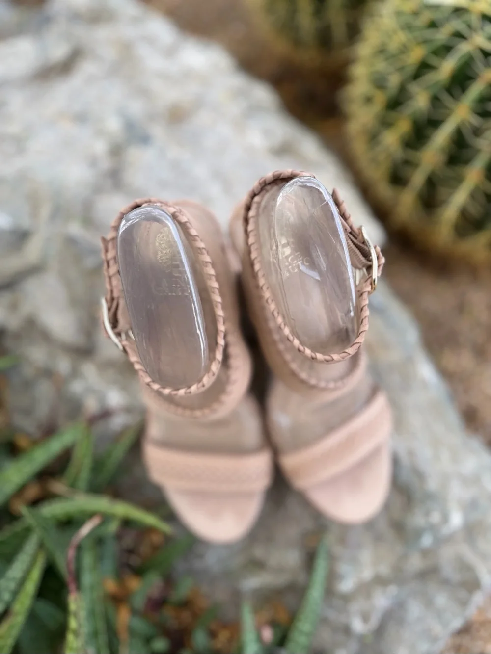 Vince Camuto Sandals Wedge Heeled Braided-Strap Wedge Sandals in Almond